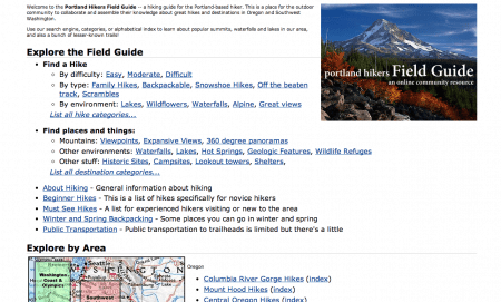 Home page of the Field Guide.