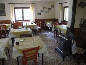 Inside Il Fungo, where the pasta is made "in casa."