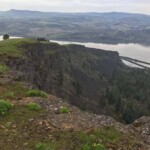 Looking down and south from the top of Coyote Wall