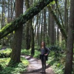 My friend under a mossy tree along the Lewis and Clark Trail (I think!)