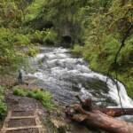 Lower Punchbowl Falls. The more famous one is around to the left, not accessible in spring.