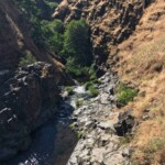 Looking downstream from the top of the falls.
