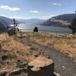 Mosier Viewpoint and its stone seats.