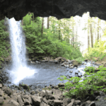 From behind Ponytail Falls.