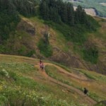 Heading down from the summit.