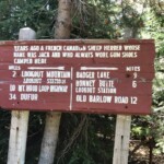 Sign at Gumjuwac Saddle.