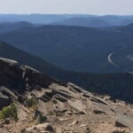 View from near the summit, looking back down at OR 35.