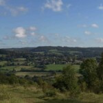 The village of Painswick, where I started my south-bound walk.
