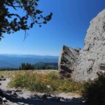 View and monuments on Split Rock